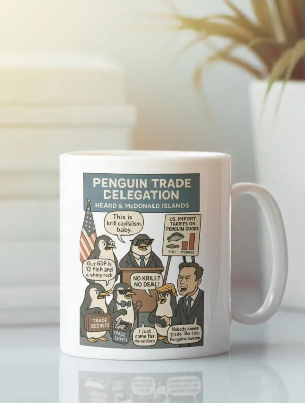 Heard Island, Penguins Tariffs Mug