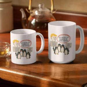Heard Island, Penguins Tariffs mug, Against Tariffs Mug