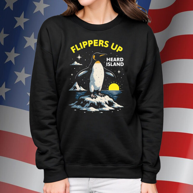 Penguins Flippers Up Heard Island 2025 Shirt