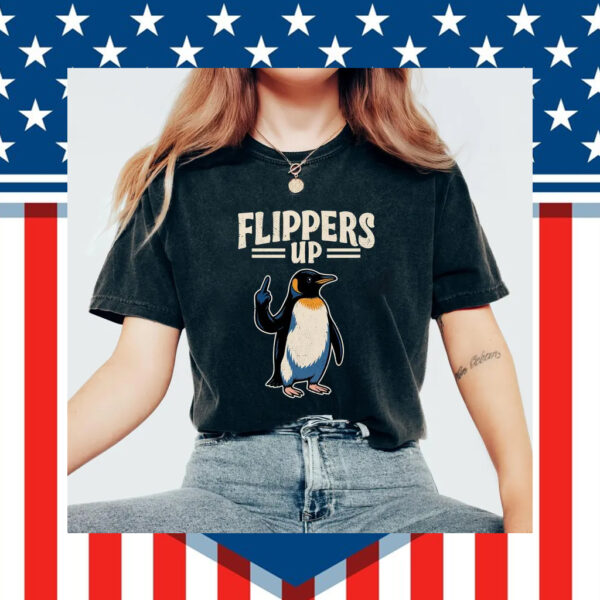Penguins Flippers Up Shirt, Subtle FDT Tee Resistance Protest Shirt