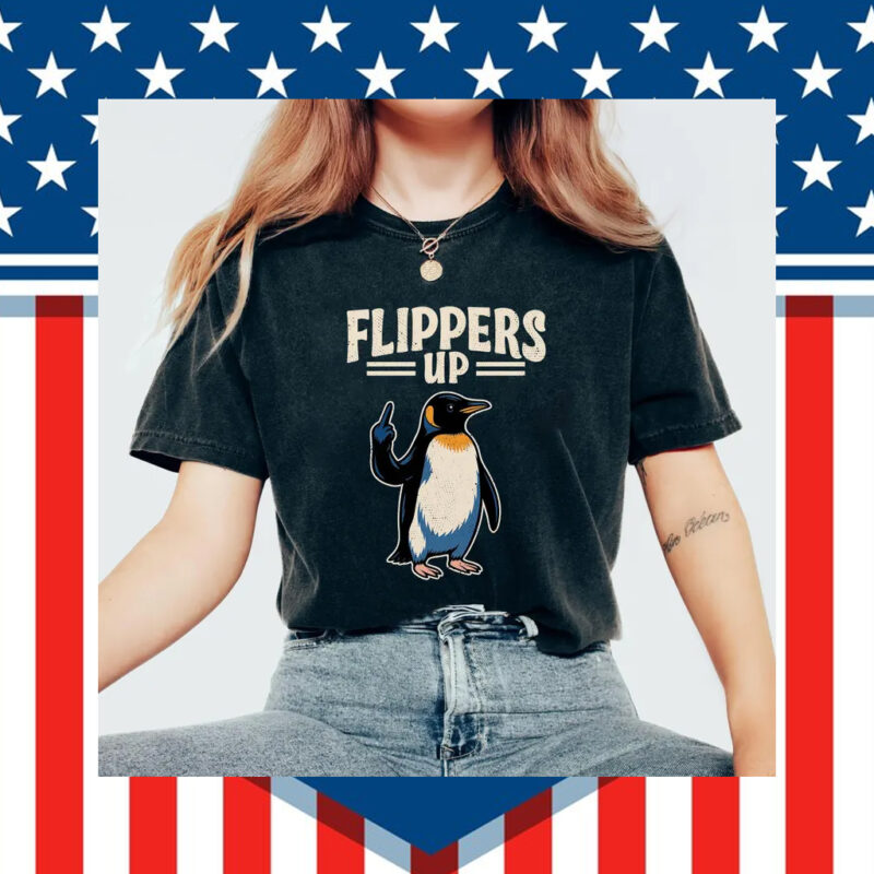 Penguins Flippers Up Shirt, Subtle FDT Tee Resistance Protest Shirt