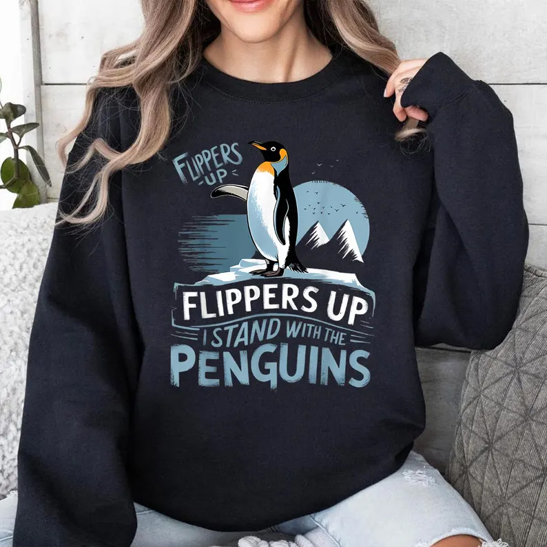 Penguins Flippers Up shirt, Funny Tariffs FDT Shirt