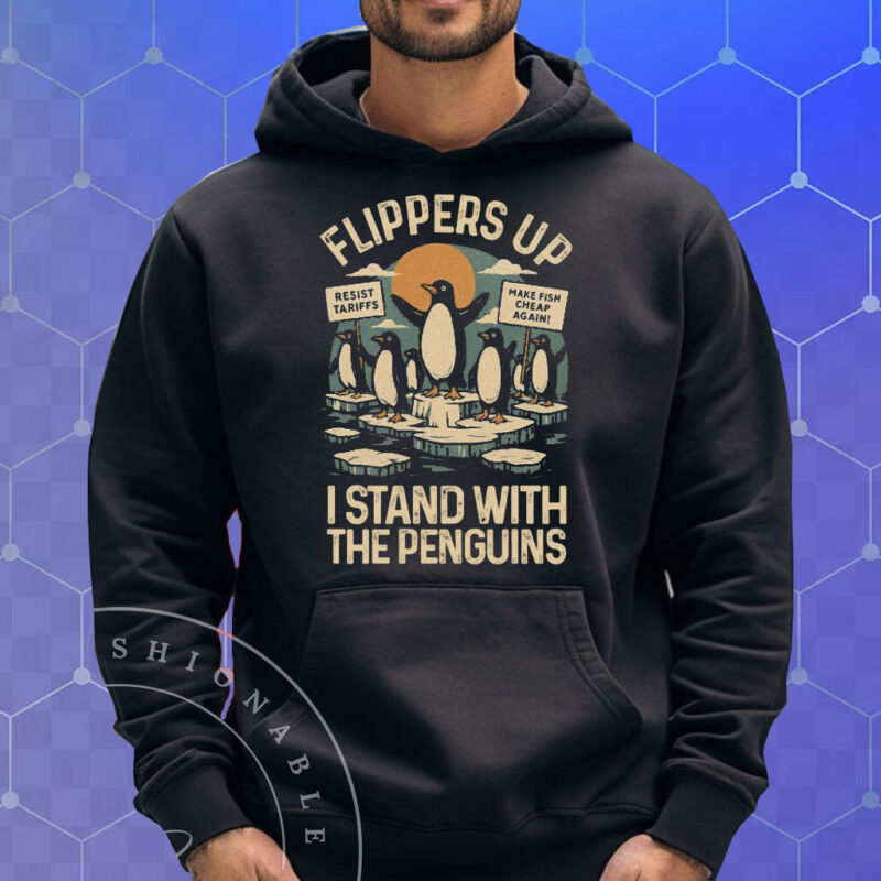 Penguins Resist Shirt, Flippers Up T-shirt