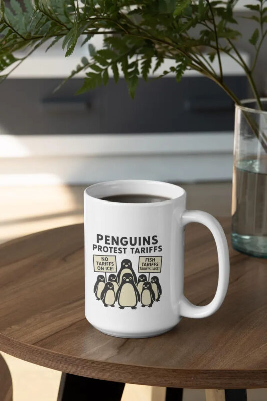 Penguins Tariffs Mug